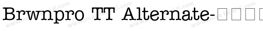 Brwnpro TT Alternate字体转换